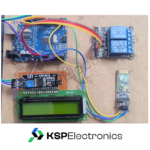 Bluetooth Home Automation kit components with 16x2 LCD display