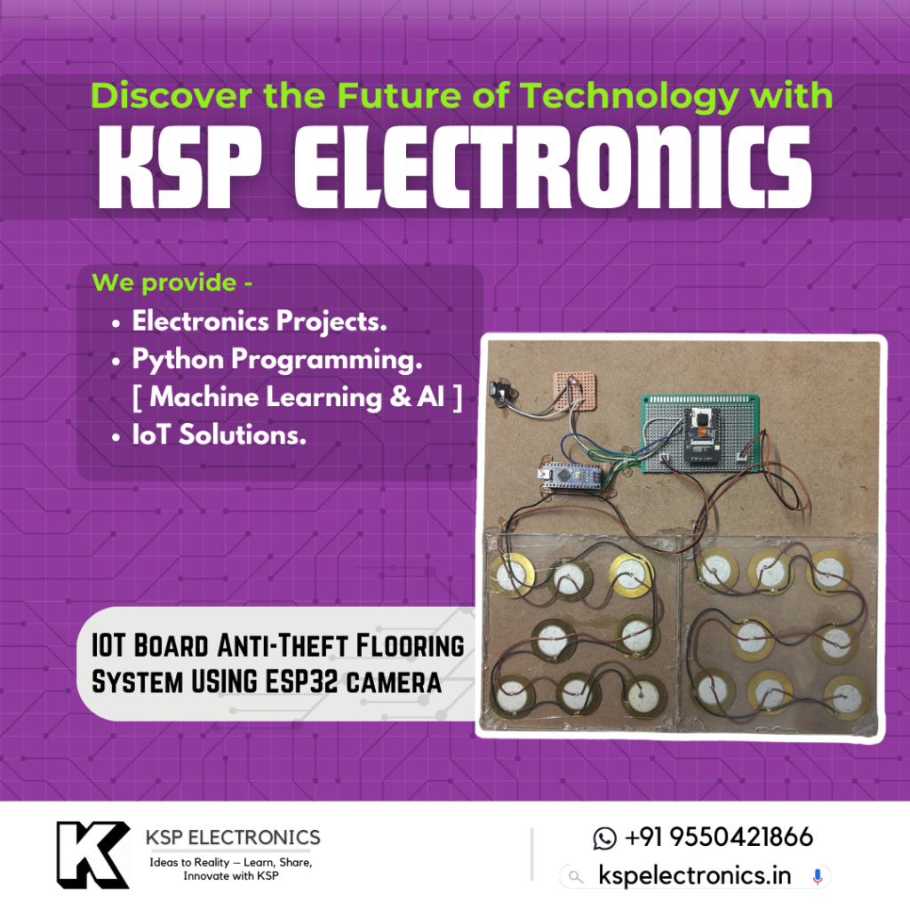 IOT Board Anti Theft Flooring System USING ESP32 camera kspelectronics