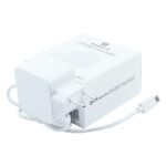 Official Raspberry Pi 5 27W USB-C PD Power Supply White IN Plug Front View