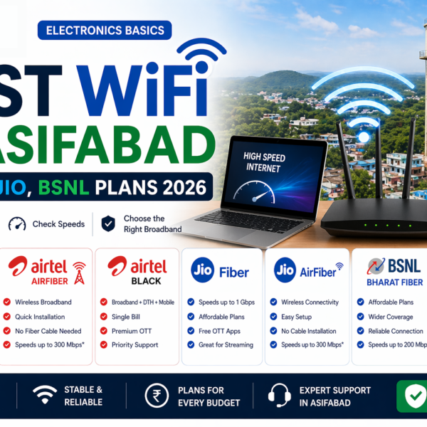 Best WiFi in Asifabad – Airtel, Jio, BSNL Plans 2026