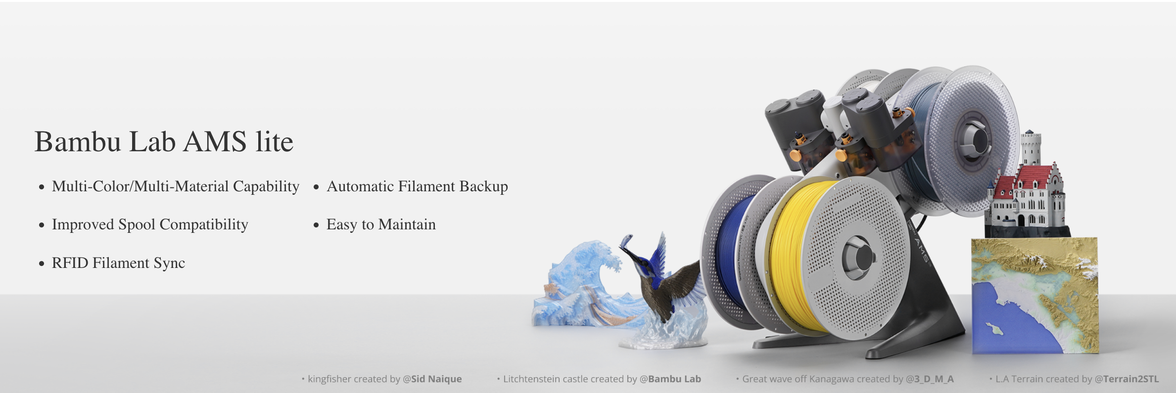 Bambu Lab AMS Lite Automatic Material System for Multi-Color 3D Printing 1 Bambu Lab AMS lite