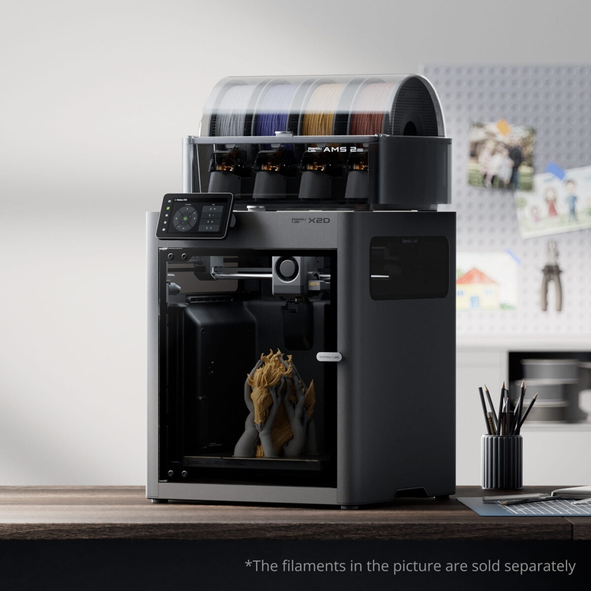 Bambu Lab X2DC 3D Printer Side View