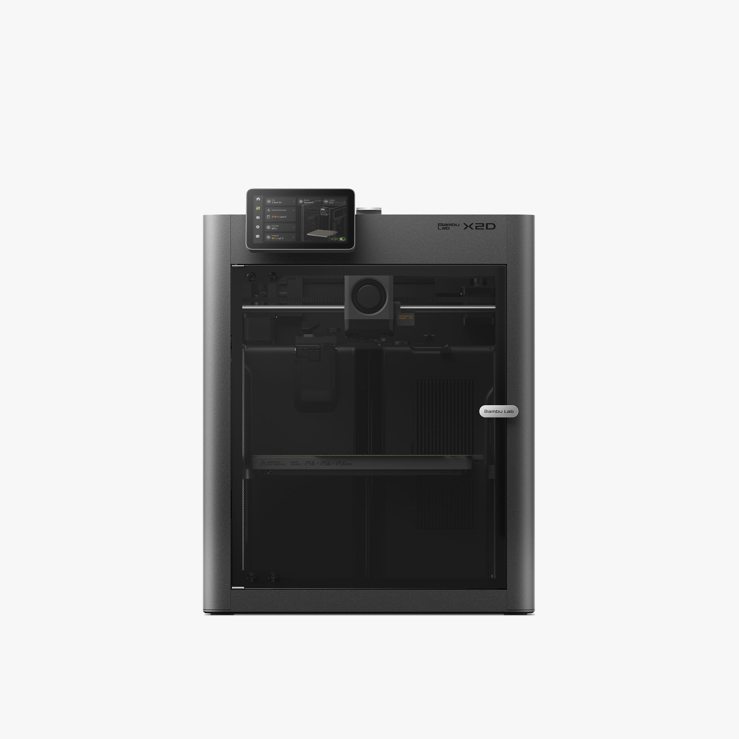 Bambu Lab X2D 3D Printer Front View Bambu Lab X2D 3D Printer - Dual Nozzle High-Speed CoreXY with Active Chamber Heating