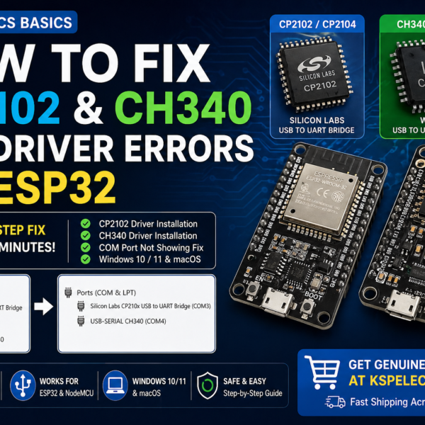 How to Fix CP2102 & CH340 USB Driver Errors on ESP32