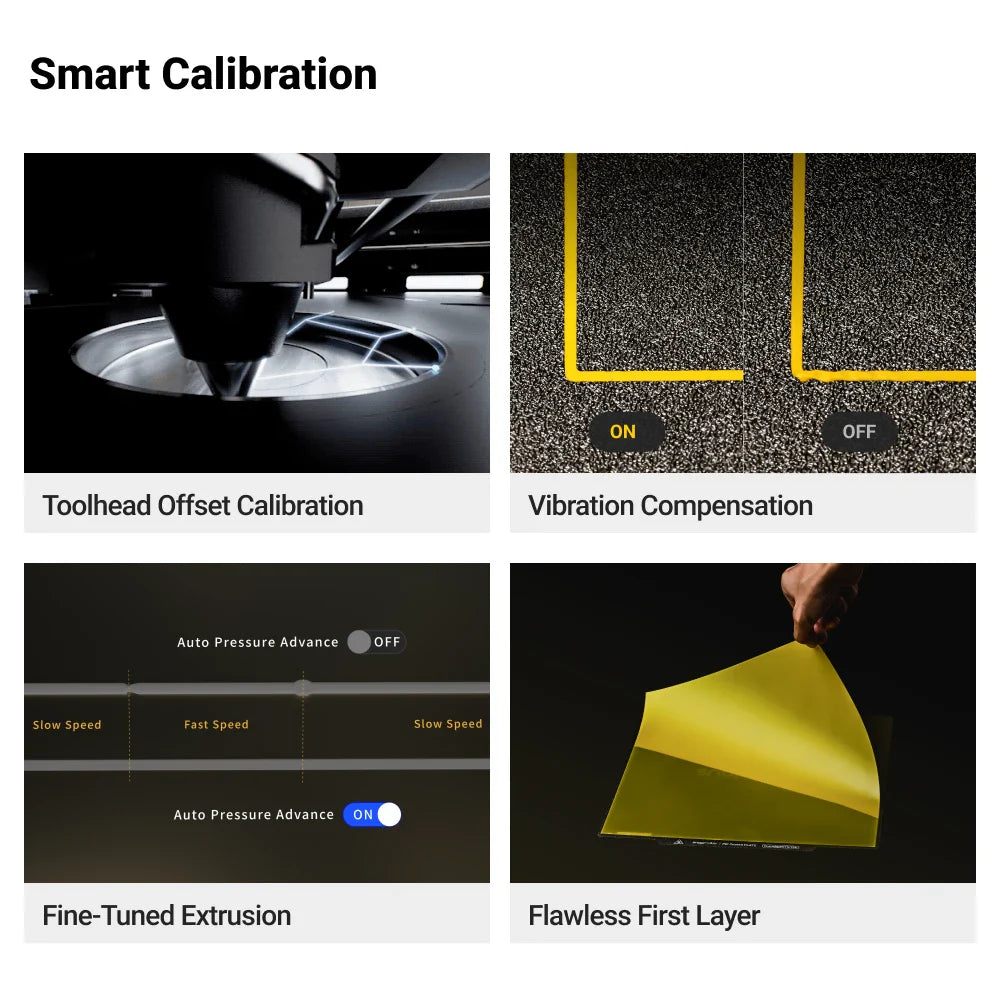 Snapmaker U1 3D Printer – 4 Automatic Toolheads for Multi-Color Printing 4 Snapmaker U1 3D Printer smart calibration features