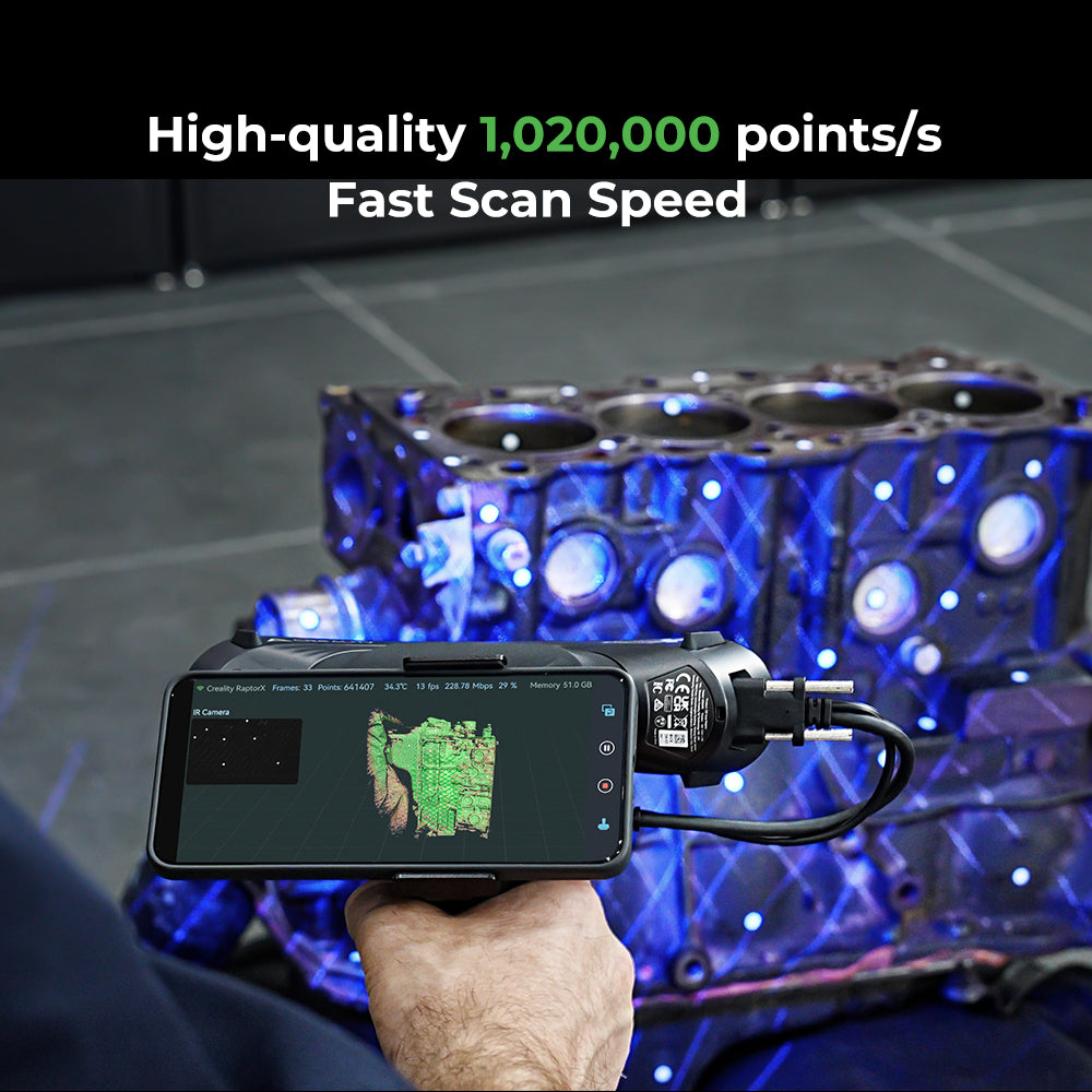 Creality RaptorX 3D Scanner 1 Creality RaptorX 3D Scanner high-quality 1,020,000 points per second fast scan speed