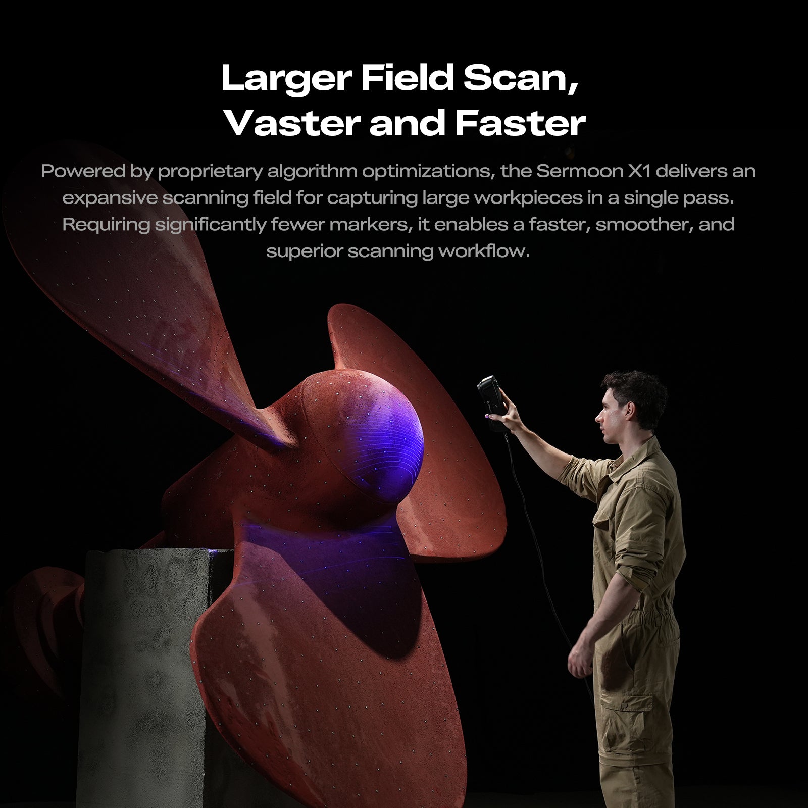 Creality Sermoon X1 3D Scanner 9 Creality Sermoon X1 3D Scanner larger field scan, vaster and faster