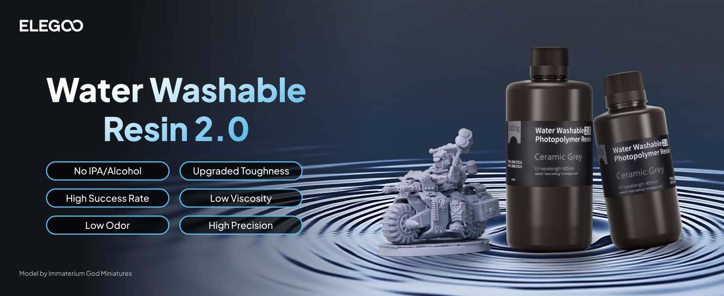 ELEGOO Water Washable Resin 2.0 overview